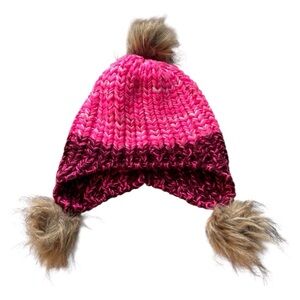 LAST CHANCE Cat & Jack 100% Acrylic Pink Winter Hat Kids One Size Fits Most